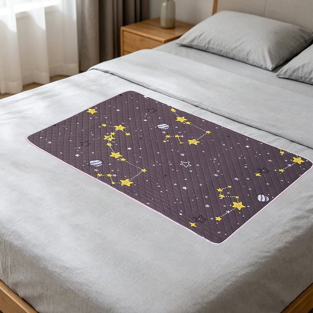 Yhmxh Protectores de colchón absorbentes lavables para adultos con incontinencia, 90 x 70 cm, gruesos, reutilizables e impermeables, protectores antideslizantes de secado rápido para adultos, ancia