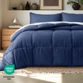 thumbnail image 6 of Bare Home Down Alternative Comforter Set - 3-Pieces - All Seasons - Oversized Queen, Dark Blue, 6 of 10
