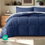 Bare Home Down Alternative Comforter Set - 3-Pieces - All Seasons - Queen, Dark Blue