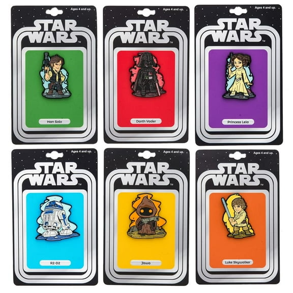 Star Wars Derek Laufman Enamel Collector Pins, Set of 6