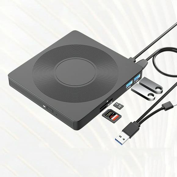 Cameland 3.0 Usb and Type-C Multifunctional 6-In-1 External Optical Drive Dvd Mobile Optical Disc Drive Portable Player Ultra-Thin Compact Disc Drive