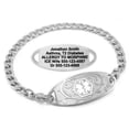 thumbnail image 1 of MedicEngraved Stainless Steel Custom Medical Alert Bracelet - 5mm Curb Link, 1 of 8