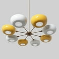 thumbnail image 2 of Stilnovo Style 8 Arm Lights Shade Sputnik Chandelier Light Fixture Brass Chandelier, 2 of 7