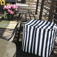 thumbnail image 2 of Jaxx Luckyie Pouf Ottoman de Patio Extérieur, Rayé Marine, 2 of 3