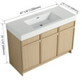 thumbnail image 4 of AVAXA Modern 48" Freestanding Bathroom Vanity with White Resin Sink & Soft-Close Cabinet Doors in Oak Finish, 4 of 18