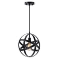 thumbnail image 3 of Metal Pendant Light, Spherical Pendant Light, Rustic Chandelier Vintage Hanging Cage Globe Ceiling Light Fixture for Kitchen Dining Room Farmhouse Entryway Foyer Table Hallway, 3 of 4