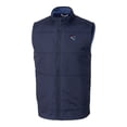 thumbnail image 2 of Men's Cutter & Buck  Navy Binghamton Rumble Ponies Stealth Hybrid Quilted Full-Zip Windbreaker Vest, 2 of 3