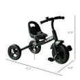 thumbnail image 3 of Qaba 3-Wheel Indoor Outdoor Toddler Tricycle with Bell for Recreation Ride-On Black Aosomcom, 3 of 6