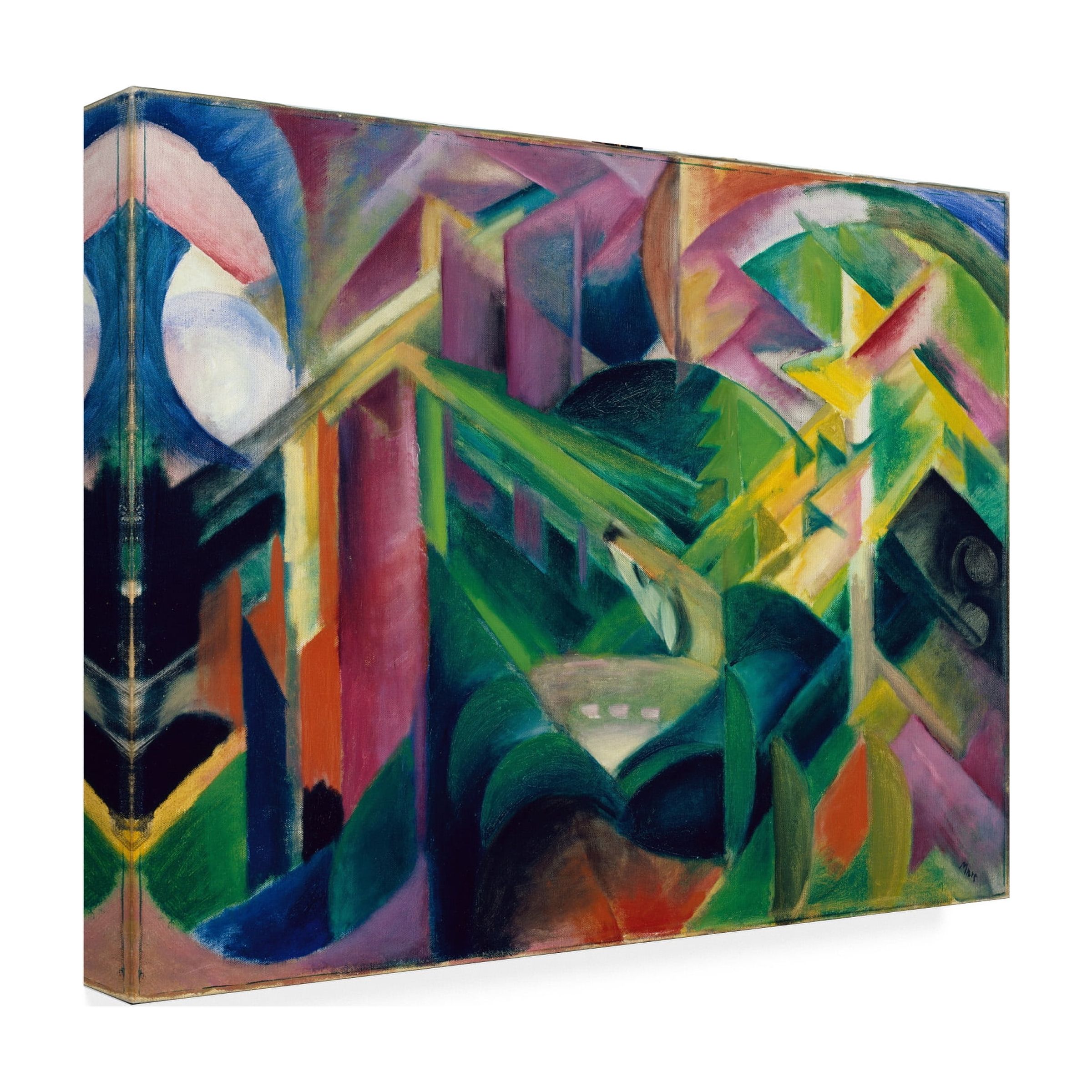 Franz Marc 'Deer In A Monestary Garden' Canvas Art