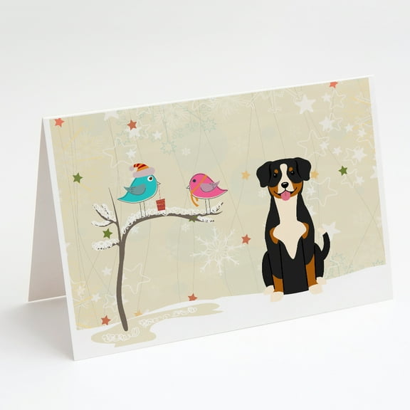 Christmas Presents between Friends Entlebucher Greeting Cards and Envelopes Pack of 8