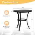 thumbnail image 6 of Ktaxon Round Metal Side Table 20" Outdoor End Table 3-Leg Patio Coffee Table for Indoor Outdoor Garden, Black, 6 of 8