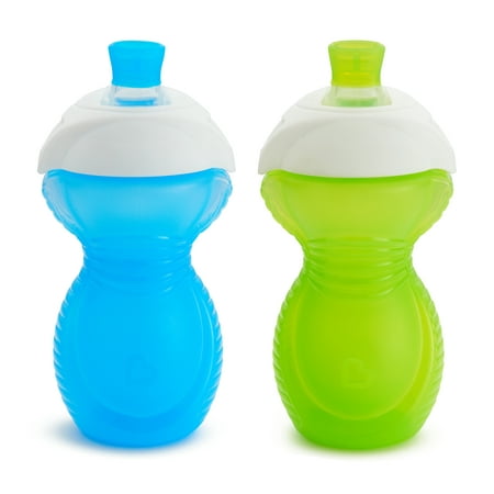 Munchkin Click Lock Bite Proof Sippy Cup, 9 Ounce, Blue/Green, 2