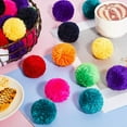 thumbnail image 3 of 20 Pcs Yarn Pom Poms for Crafts 2 Inch Acrylic Yarn Balls Fuzzy Pompoms for Christmas DIY Hats Handmade Arts Holiday Xmas Party Hanging Decorations, 3 of 7
