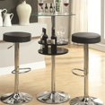 thumbnail image 3 of Coaster Table de Bar en Verre Ronde Contemporaine avec Base en Métal en Clair, 3 of 3