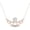 Rose, variant on 925 Sterling Silver 14K White Gold Plated Round Shape White Diamond Fancy Unique Pendant Necklace for Women With 18 inch Cable Chain