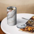 thumbnail image 3 of 20oz Coffee Tumblers White Marble Copper Line Pattern Stainless Steel Vacuum Insulated Travel Tumbler Coffee Cups Mug with Lid and Straw with Cleaning Brush for Cold & Hot Drinks, 3 of 5
