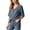 #0326-Blue, variant on Womens Blouse Shirt Short Sleeve Linen Blend Loose Fit Solid Color Spring Summer Breathable Lightweight Casual Summer Vacation