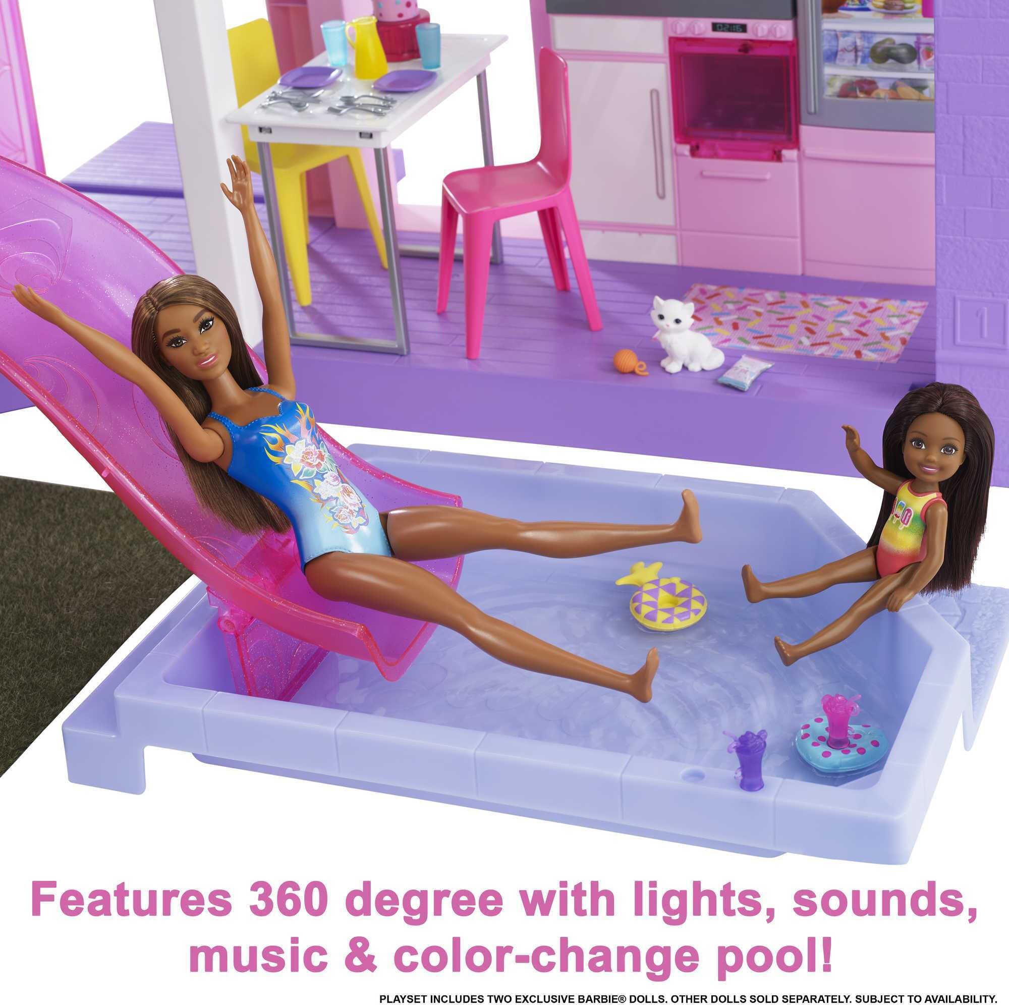 Barbie Deluxe Special Edition 60th DreamHouse Playset with 2 Dolls, Car & 100+ Pieces - image 5 of 8