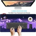 thumbnail image 3 of Purple Desk Mat Japanese Desk Pad Cute Fuji Mountain Gaming Mousepad Large, Cherry Blossom Mouse Pad XXL Desk Mats, Kawaii Anime Deskmats Desktop Protector Laptop Keyboard Mat Pad 31.5x15.75 in, 3 of 6