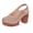 Khaki, variant on Platform Chunky Heels for Women Closed Toe Ankle Strap Summer Sandals Party Wedding Dress Pumps Shoes, Black Size 8.5