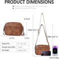 thumbnail image 6 of Gomayee Quilted Crossbody Bags for Women Vegan Leather Purses Small Shoulder Handbags with Wide Strap, 6 of 6