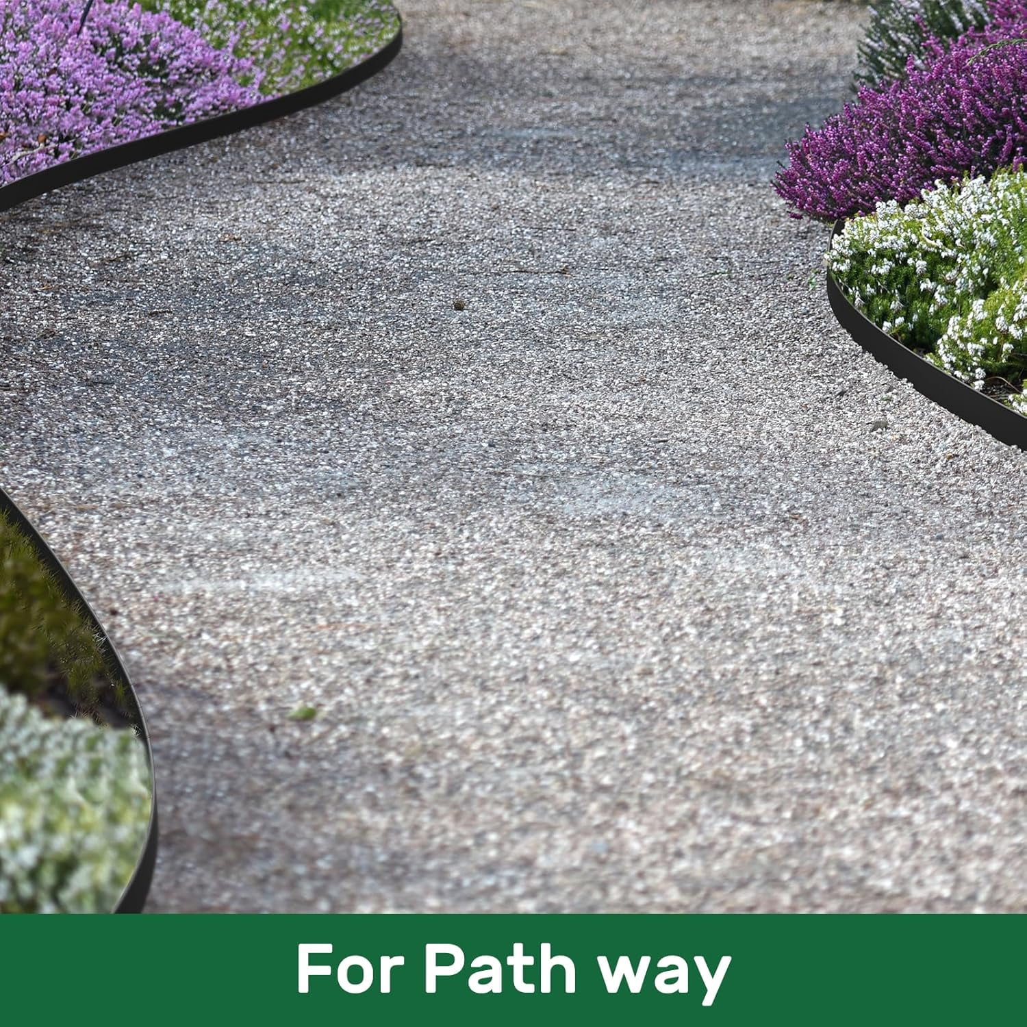Landscape Edging Kit, 40ft Garden Edging Border 2 Inch Tall with 36 Pcs Spikes, Edging for Landscaping, Garden