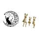 thumbnail image 5 of Escultura de metal para pared con diseño de gato y conejo, diseño de y , con estatuas, adorno para centro de mesa para amantes de los a, 5 of 8