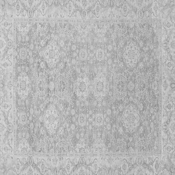 Ahgly Company Indoor Square Oriental Gray Traditional Area Rugs, 5' Square