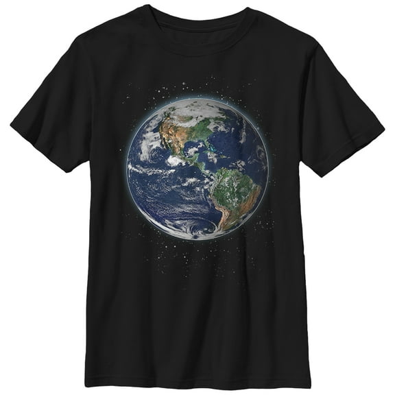 Boy's Lost Gods Planet Earth Graphic Tee Black Large