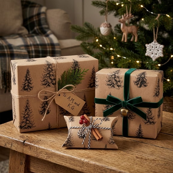 Christmas Wrapping Paper Roll, Large 118 Inch Thick Gift Wrap, Festival Birthday Party Paper Rolls, Holiday Decorative Wrapping For Gifts