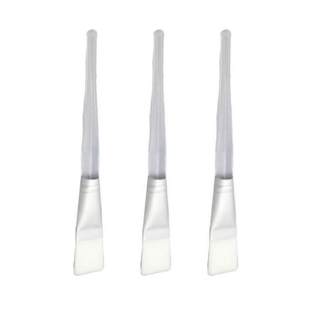3Pcs Transparent Crystal Rod Face Applicator Brush Professional Facial Mask Brushes for Face Mask Application or DIY Mask(White)