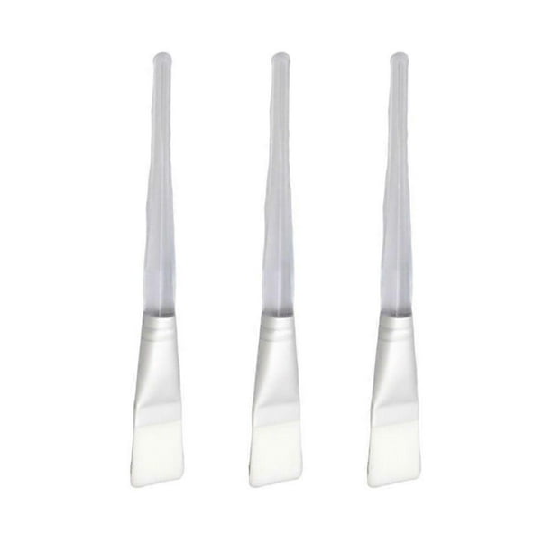 3Pcs Transparent Crystal Rod Face Applicator Brush Professional Facial Mask Brushes for Face Mask Application or DIY Mask(White)