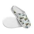 thumbnail image 3 of Balery Tractor and Dumper Pattern Women's Fuzzy Memory Foam Slippers Fluffy Winter House Shoes Indoor and Outdoor-46/47, 3 of 7