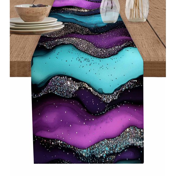 Moroccon Table Runner 72 Inches, Colorful Stripes Bed Runner Dresser Scarves Tabletop for Indoor Outdoor Parties/Ceremony/Banquet, 16" x 72"
