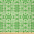 thumbnail image 2 of Ambesonne Abstract Fabric by the Yard Microfiber, Simple Monochrome Shapes, 2 Yards, Pale Green Lime Green, 2 of 2