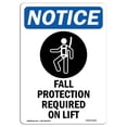 thumbnail image 1 of SignMission OS-NS-A-1218-V-12463 12 x 18 in. OSHA Notice Sign - Fall Protection Required, 1 of 1