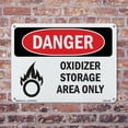 thumbnail image 5 of Oxidizer Storage Area Only OSHA Danger Rigid Plastic Sign 18 Inch x 12 Inch - 10 Pack, 5 of 8