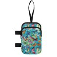 thumbnail image 2 of COEQINE Lightweigth Forearm Crutch Bag for Seniors Colorful Butterfly Teal Elbow Crutch Attachment, Zipper Pouch, 2 Pockets, Lightweight, for Walking Cane & Hiking Stick, 2 of 7