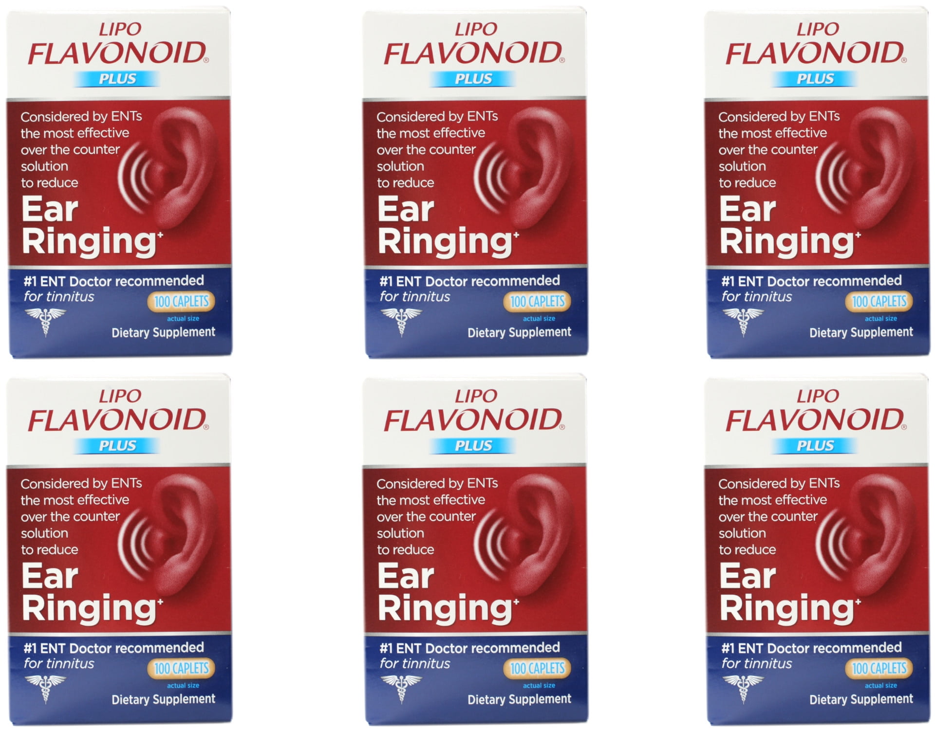 Lipo-Flavonoid Plus 100 Caplets Xtra-Strength For Ear Health 