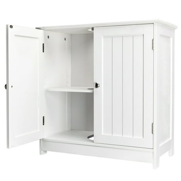 2-Door Waterproof Bathroom Vanity Cabinet, White, 18.00" x 8.70" x 18.00"