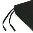 thumbnail image 4 of Jordan Manufacturing 20" x 18" Canvas Black Solid Rectangular Outdoor Chair Pad Seat Cushion with Ties (2 Pack), 4 of 10