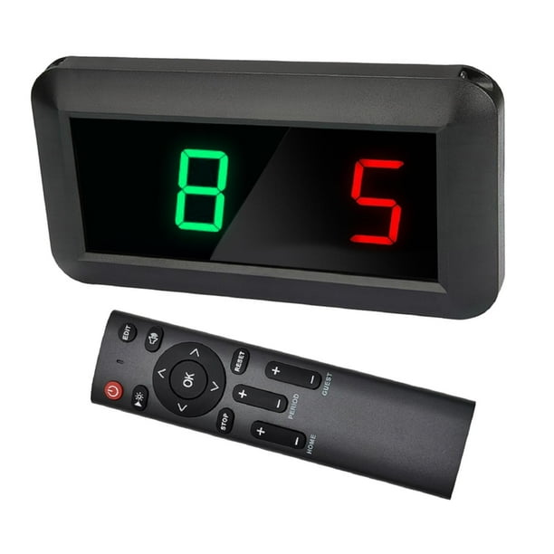 Marcador electrónico Marcador digital Contador de puntuación de sobremesa Multifuncional Verde y rojo