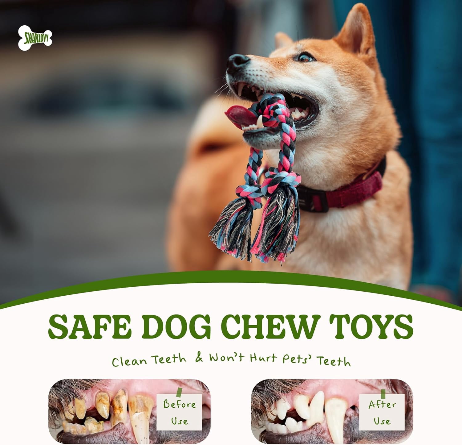 Dog Rope Toy for for Medium Dogs, Durable Cotton Dog Chew Toys for Aggressive Chewers, Interactive Tug of War Dog Toys for Medium to Large Breed