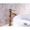 thumbnail image 3 of Mezclador de cocina de bambú de cobre lleno de bronce antiguo vintage, grifo de baño para Hotel, grifo de lavabo, cobre, 3 juntas rompen la boca, 3 of 5