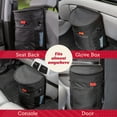 thumbnail image 3 of Lusso Gear | Car Trash Can | Hanging, Leakproof Vinyl Garbage Bin with Removable Liner | Large Capacity, Flip Open Lid | Hang or Mount | 2.5 Gallon, Black, 3 of 9