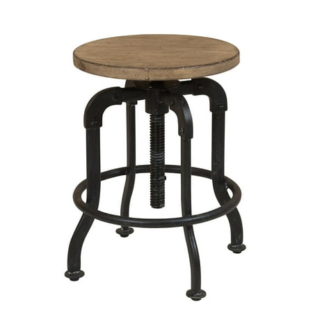 Pulaski Flatbush Metal & Wood Adjustable Height Stool