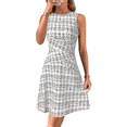 thumbnail image 3 of Vestidos Casuales para Mujer 2025, Minivestidos A Rayas Sin Mangas, Cintura Alta, Corte A. M, 3 of 10