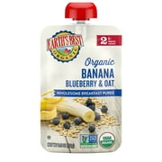 Earth's Best Wholesome Breakfast Organic Stage 2 Baby Food, Banana Blueberry & Oat, 3.5 oz Pouch