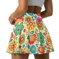 thumbnail image 4 of HELLHERO with Pockets Athletic Skort for Golf Tennis, Floral Print Polyester Spandex Blend High Waisted Golf Skirts Built-in Shorts, 4 of 9