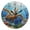 Black, variant on Turtle Swimming under Sea Round Wall Clock Silent Analog Battery Operated Black Pointer Home Decor 9.84" Diameter